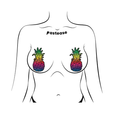 Pastease Rainbow Pineapple Sparkling Breast Pasties