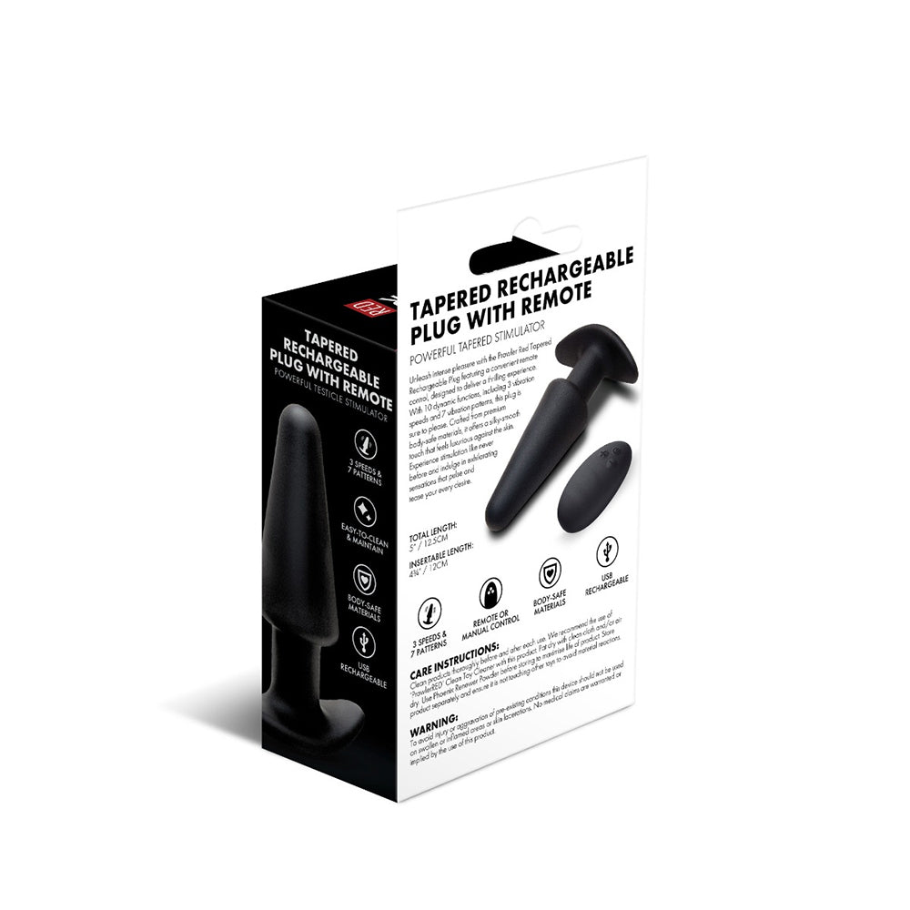 Prowler RED Tapered Rechargeable Plug with Remote