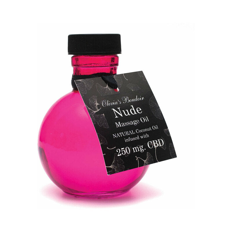Olivia's Boudoir CBD Massage Oil Nude Unscented 4 oz.