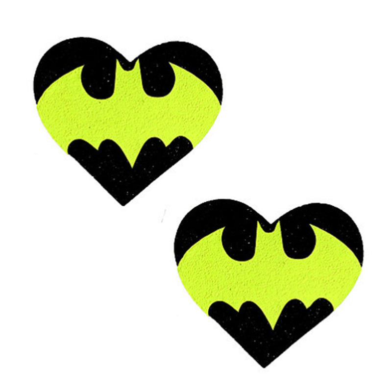Neva Nude Pasty Heart Bat Signal Glit Bk