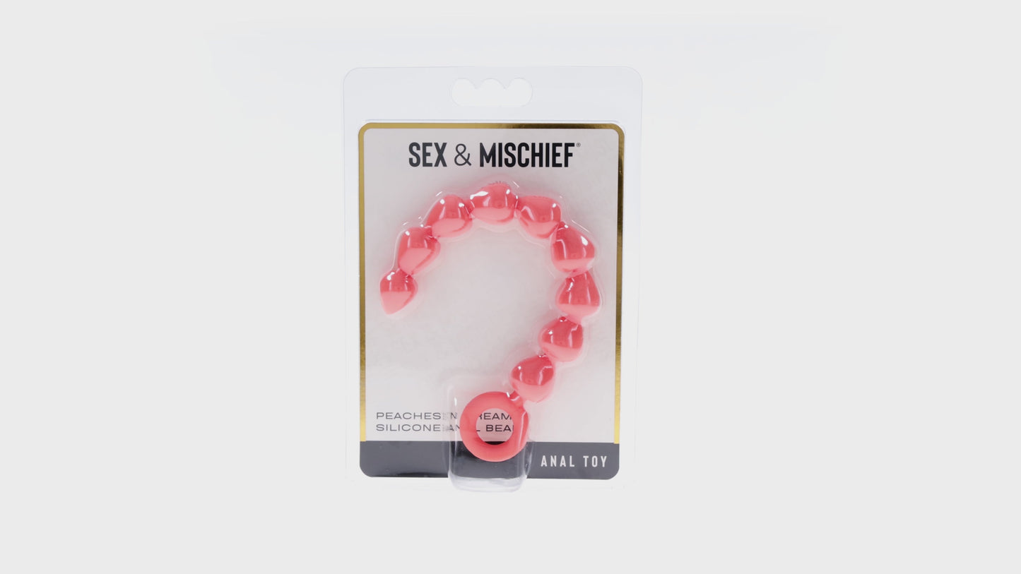 SS S&M Peaches 'n CreaMe Silicone Anal Beads