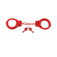 FF Metal Designer Handcuffs Red