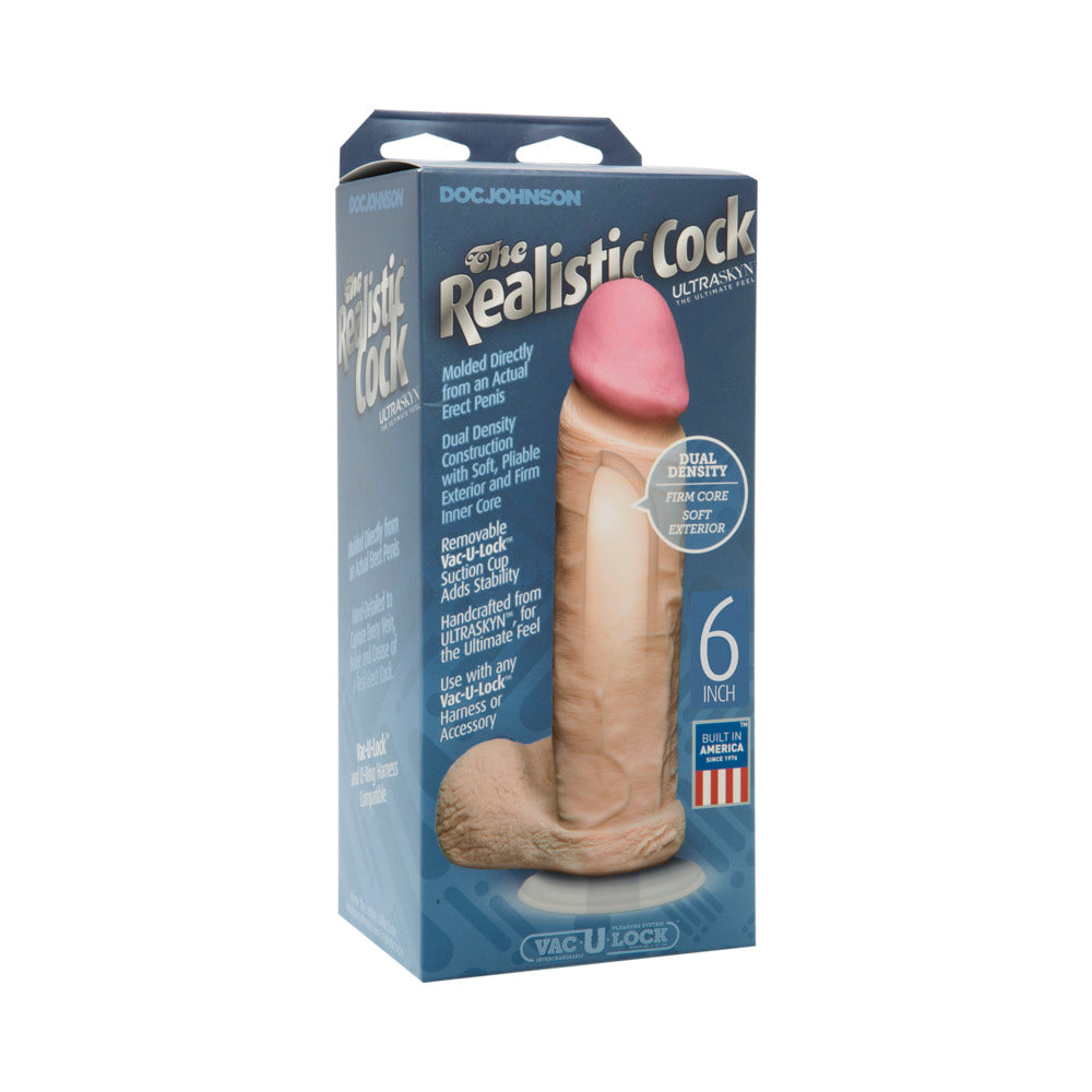 The Realistic Cock - UR3 - 6 Inch White