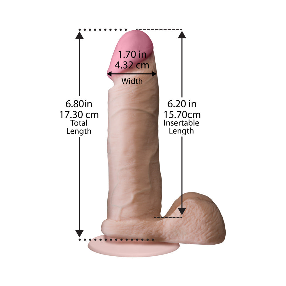 The Realistic Cock - UR3 - 6 Inch White