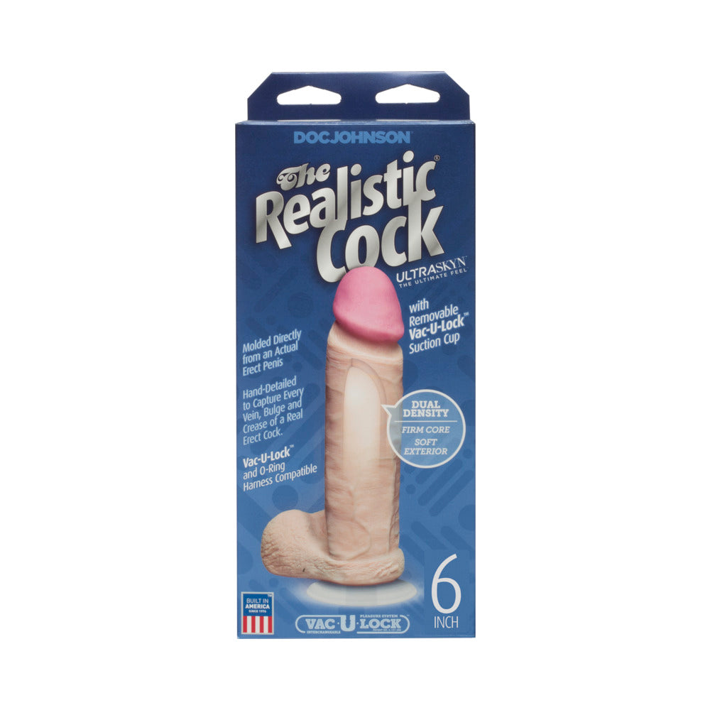 The Realistic Cock - UR3 - 6 Inch White