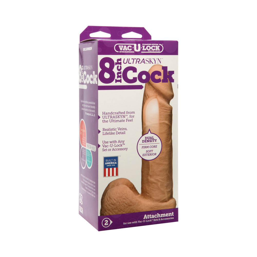 Vac-U-Lock 8in ULTRASKYN Cock White