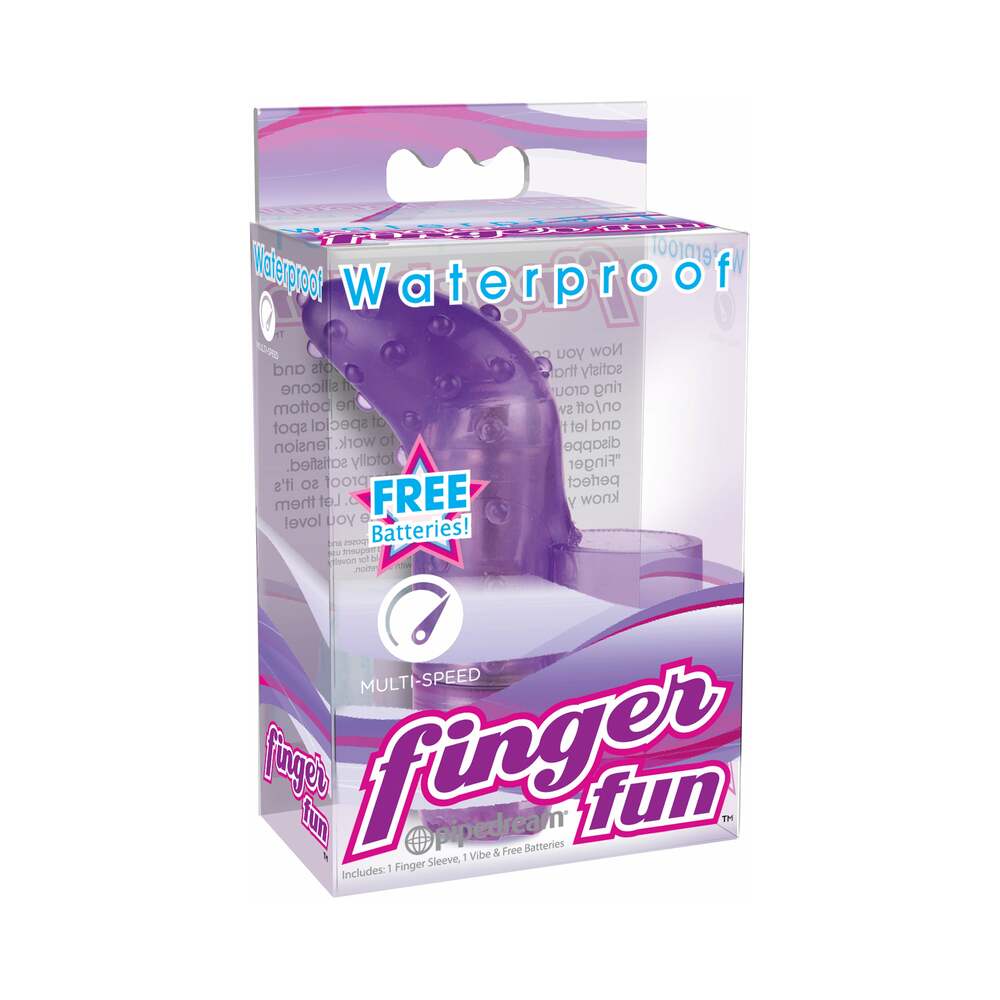 Pipedream Waterproof Finger Fun Textured Finger Vibrator Purple