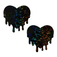 Pastease Melted Heart Black Nipple Pasties