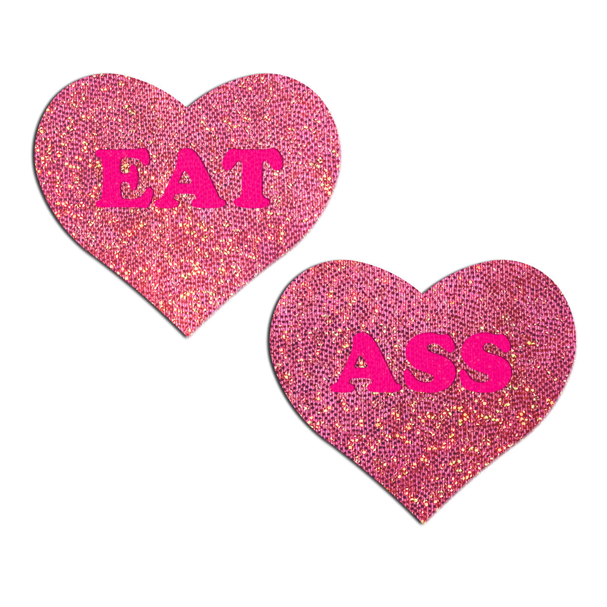 Pink 'Eat Ass' Heart Nipple Pasties