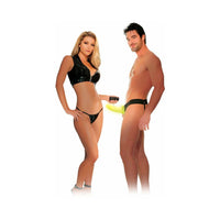 Pipedream Fetish Fantasy Series For Him or Her Vibrating 6 in. Hollow Strap-On Glow In The Dark/Black