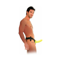 Pipedream Fetish Fantasy Series For Him or Her Vibrating 6 in. Hollow Strap-On Glow In The Dark/Black