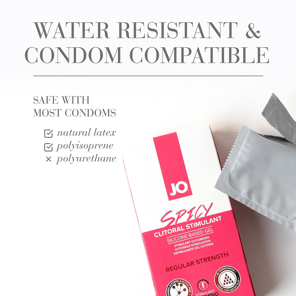 JO Spicy Clitoral Gel - Warming - Stimulant (Silicone-Based) 0.34 fl oz / 10 ml