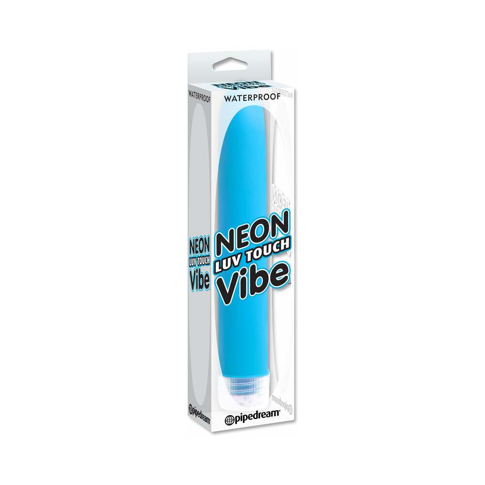 Pipedream Neon Luv Touch Vibe Waterproof Slimline Vibrator Blue