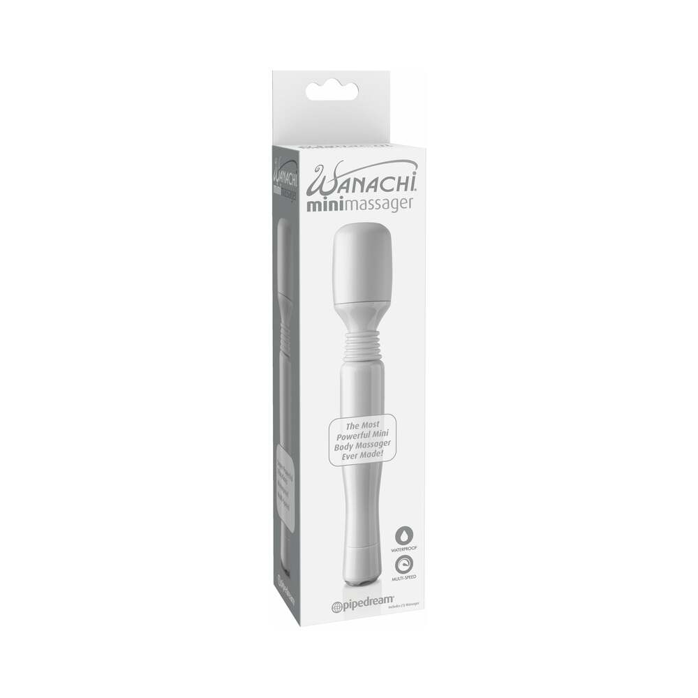 Pipedream Mini Wanachi Waterproof Massager Flexible Silicone Wand Vibrator White