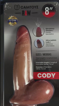 Camtoyz Realistic Dildo Cody with Squirt Feature