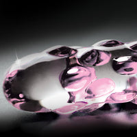 Pipedream Icicles No. 7 Textured 7 in. Glass Dildo Pink/Clear