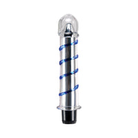 Pipedream Icicles No. 20 Ribbed Vibrating 7.5 in. Glass Dildo Blue/Clear