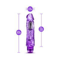 Blush Naturally Yours Wild Ride Realistic 9 in. Vibrating Dildo Purple