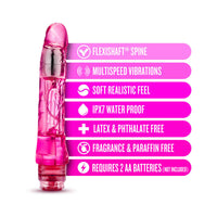 Blush Naturally Yours Mambo Vibe Realistic 9 in. Vibrating Dildo Pink