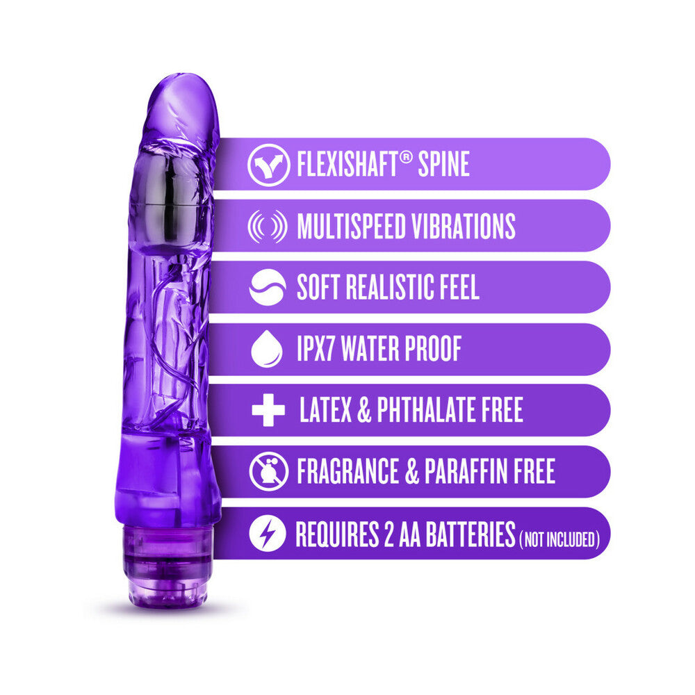 Blush Naturally Yours Mambo Vibe Realistic 9 in. Vibrating Dildo Purple