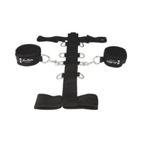 Lux Fetish 3-Piece Adjustable Neck & Wristraint Set Black