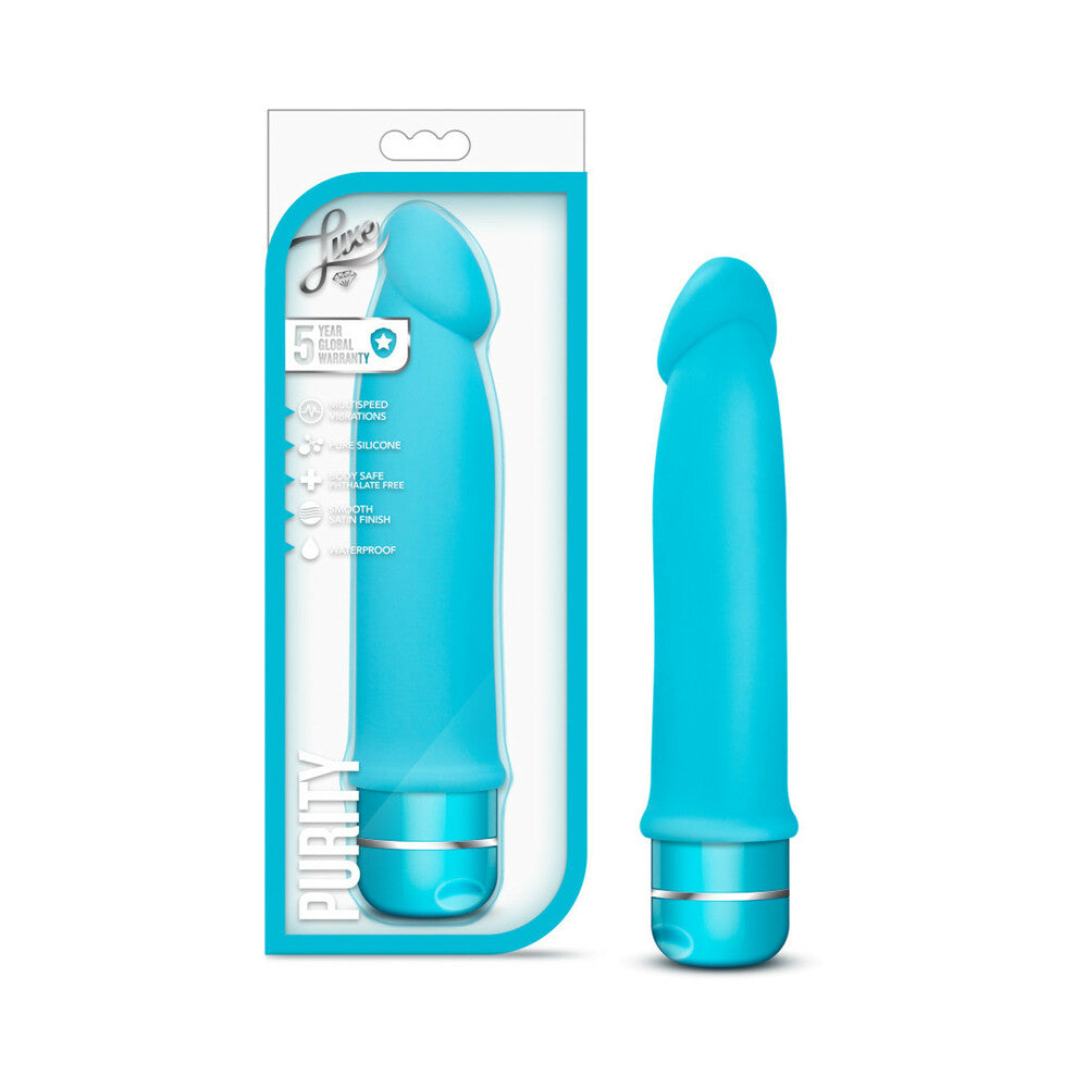 Blush Luxe Purity Silicone Vibrator Blue