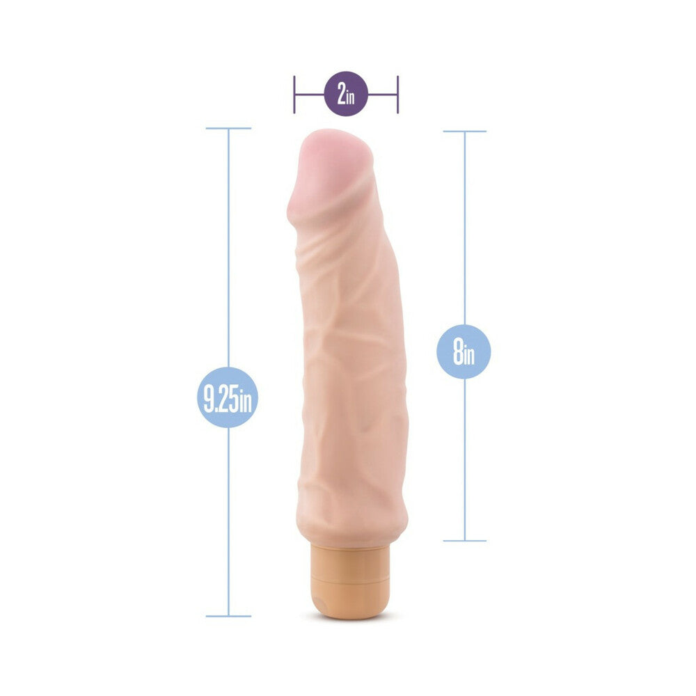 Blush X5 Plus Hard On Realistic 9 in. Vibrating Dildo Beige