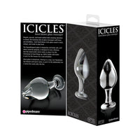 Pipedream Icicles No. 25 Glass Anal Plug 3.5 in. Clear