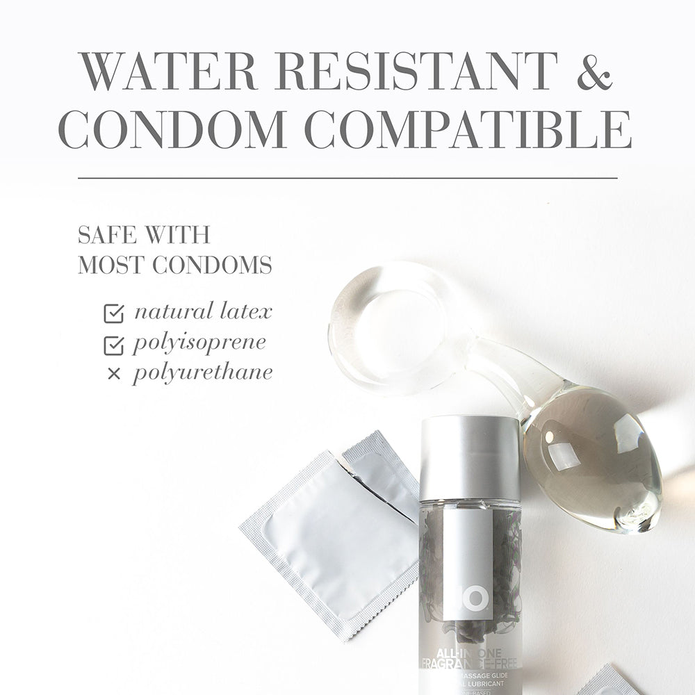 JO All-In-One Massage Glide - Fragrance Free (Silicone-Based) 1 fl oz / 30 ml