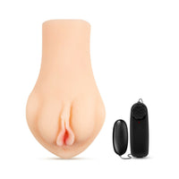 Blush X5 Men Honey Pot Vagina Stroker with Remote-Controlled Bullet Vibrator Beige