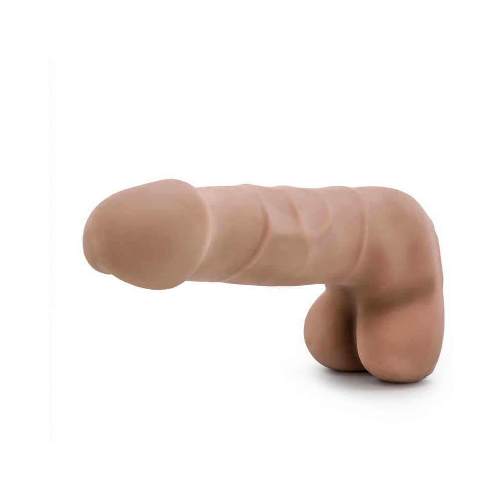 Blush Au Naturel Suave 7 in. Posable Dual Density Dildo with Balls Tan