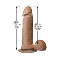 The Realistic Cock - UR3 - 6 Inch Brown