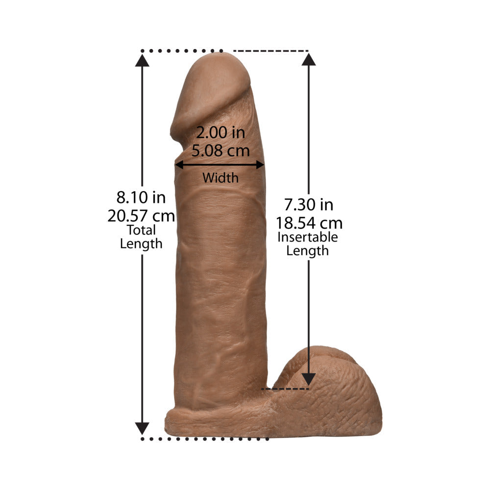 Vac-U-Lock 8in ULTRASKYN Cock White