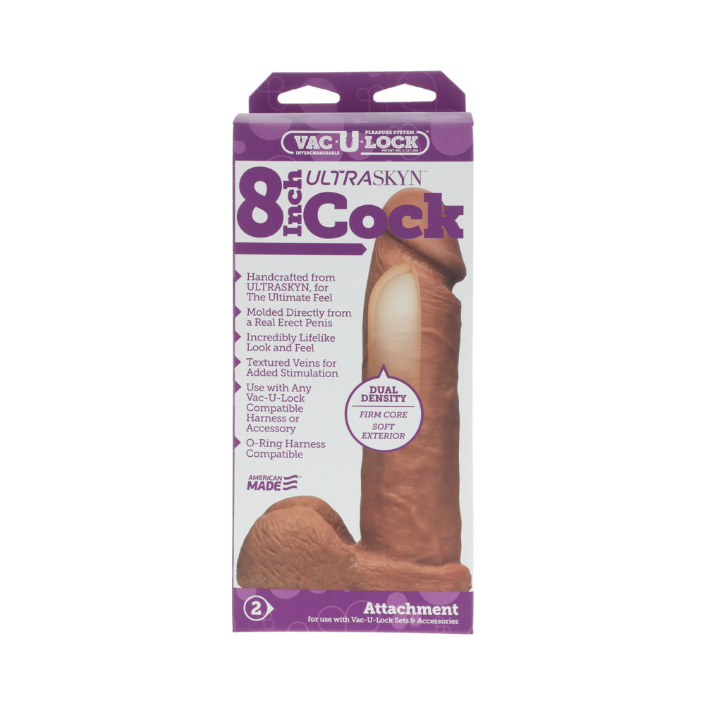 Vac-U-Lock 8in ULTRASKYN Cock White