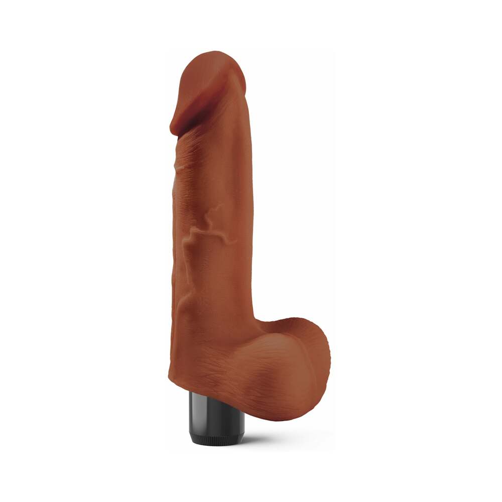 Pipedream Real Feel Lifelike Toyz No. 13 Realistic 8 in. Vibrating Dildo With Balls Brown