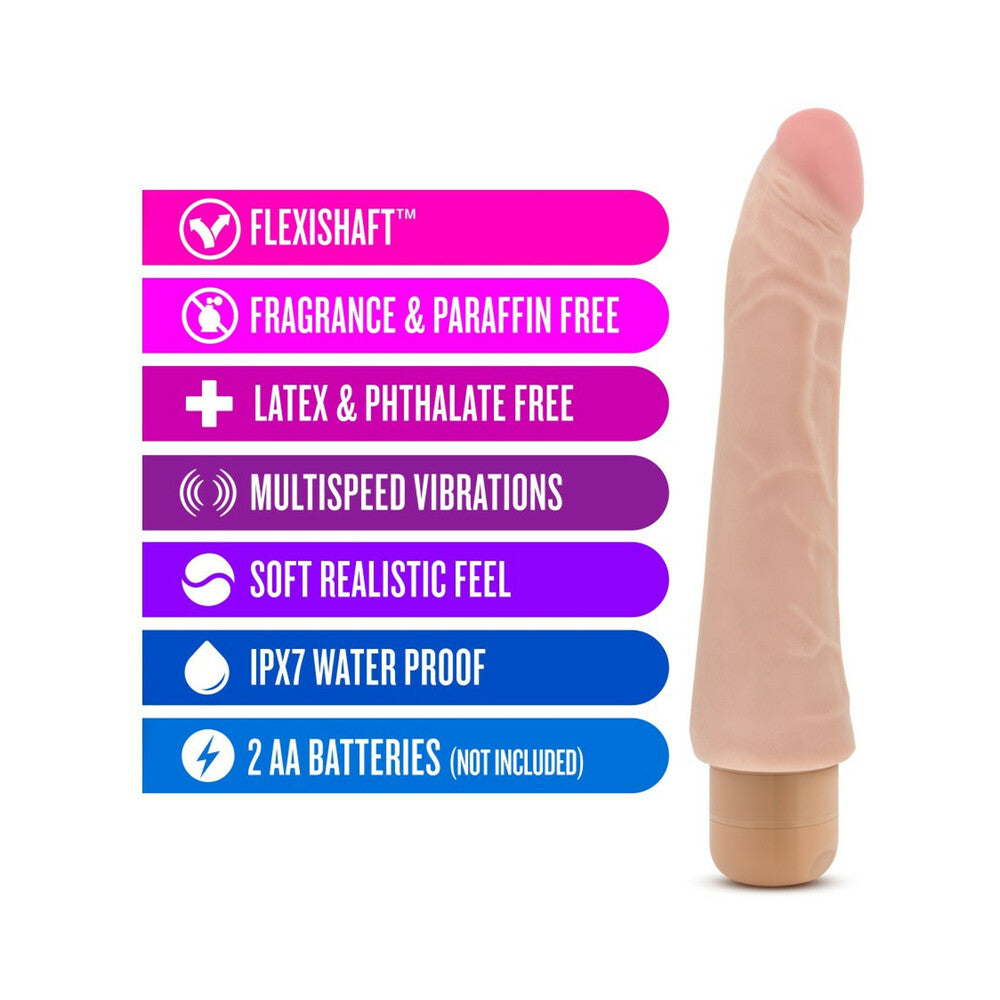 Blush X5 Plus Mambo Vibe Realistic 9.25 in. Vibrating Dildo Beige