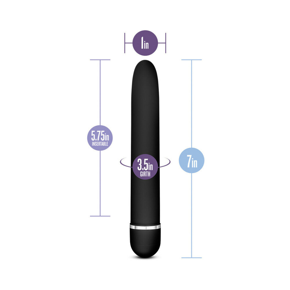 Blush Rose Luxuriate Classic Slimline Vibrator Black