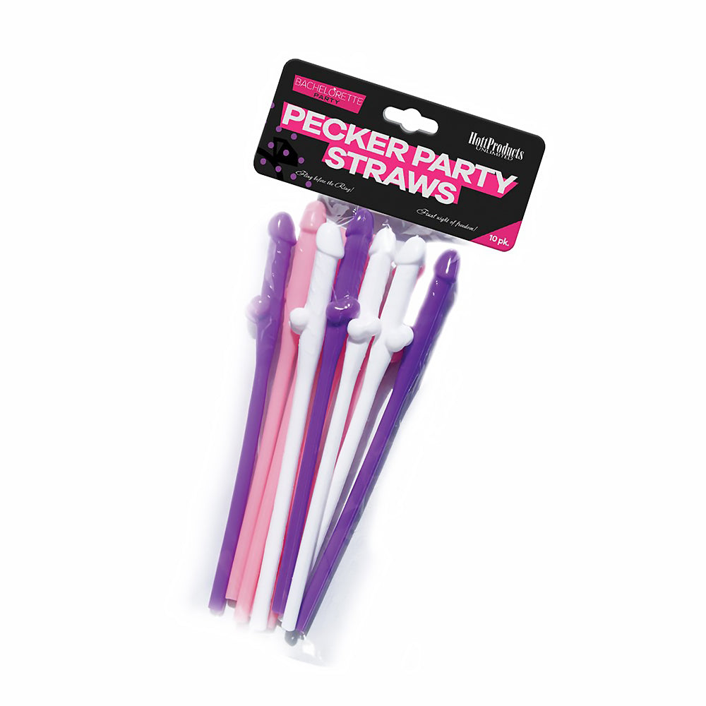 Bachelorette Party Pecker Straw 10pk