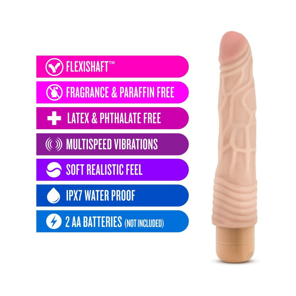 Blush Dr. Skin Vibe 2 Realistic 9 in. Vibrating Dildo Beige