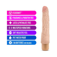 Blush Dr. Skin Vibe 2 Realistic 9 in. Vibrating Dildo Beige