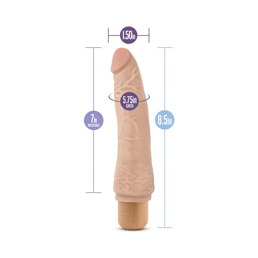 Blush Dr. Skin Vibe 7 Realistic 8.5 in. Vibrating Dildo Beige