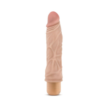 Blush Dr. Skin Vibe 10 Realistic 8.5 in. Vibrating Dildo Beige