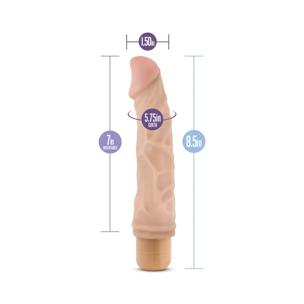 Blush Dr. Skin Vibe 6 Realistic 8.75 in. Vibrating Dildo Beige