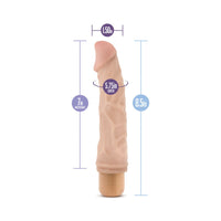 Blush Dr. Skin Vibe 6 Realistic 8.75 in. Vibrating Dildo Beige