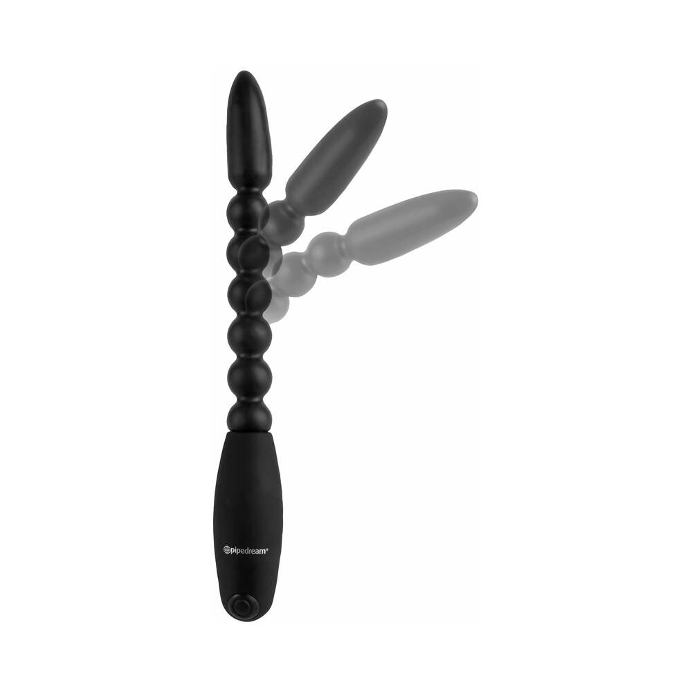Pipedream Anal Fantasy Collection Vibrating Bendable Flexa-Pleaser Power Beads Black