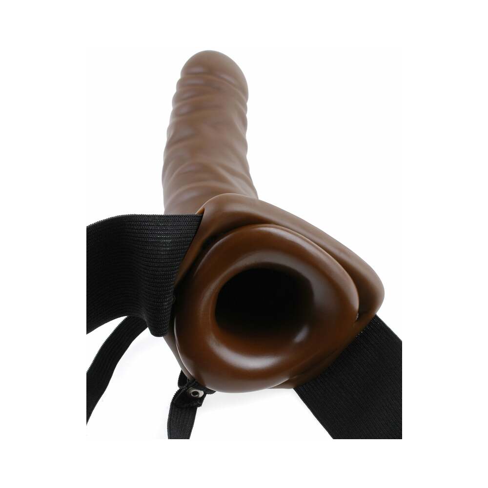 Pipedream Fetish Fantasy Series 8 in. Hollow Strap-On Brown/Black