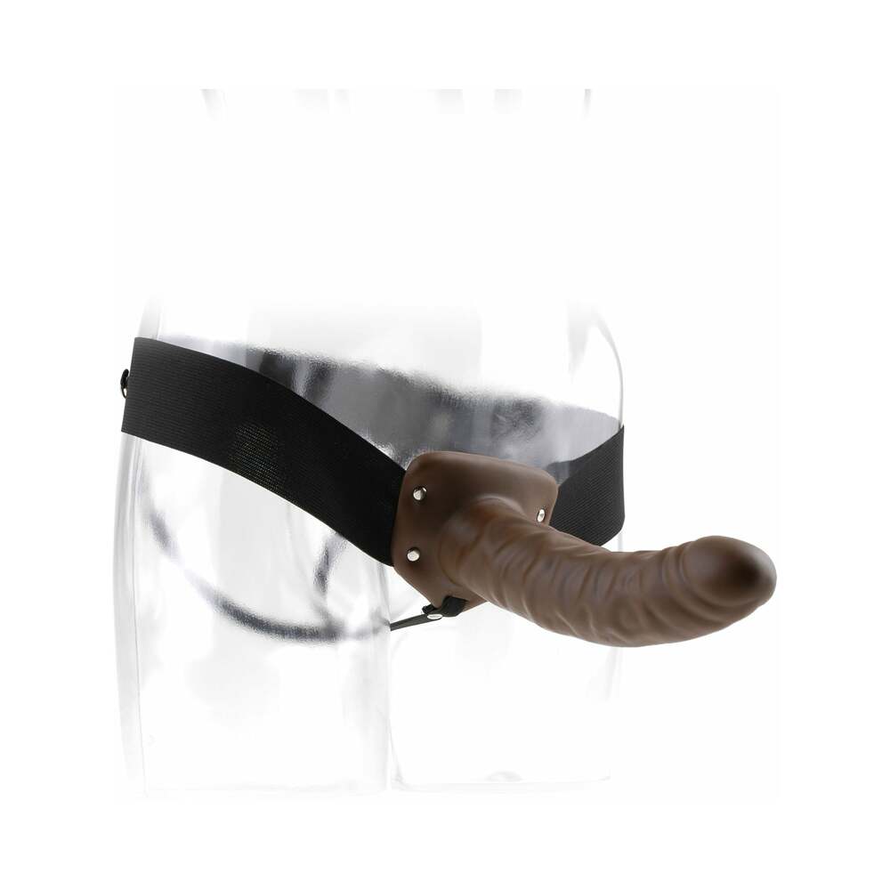 Pipedream Fetish Fantasy Series 8 in. Hollow Strap-On Brown/Black