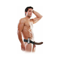 Pipedream Fetish Fantasy Series 8 in. Vibrating Hollow Strap-On Brown/Black