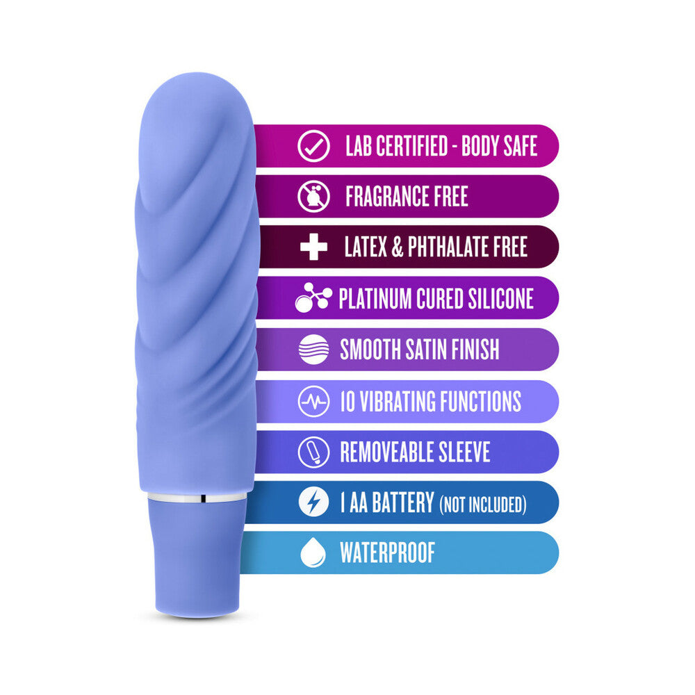 Blush Luxe Nimbus Mini Silicone Vibrator Periwinkle