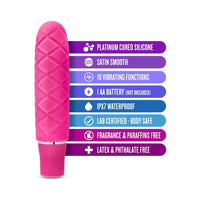 Blush Luxe Cozi Mini Silicone Slimline Vibrator Fuchsia